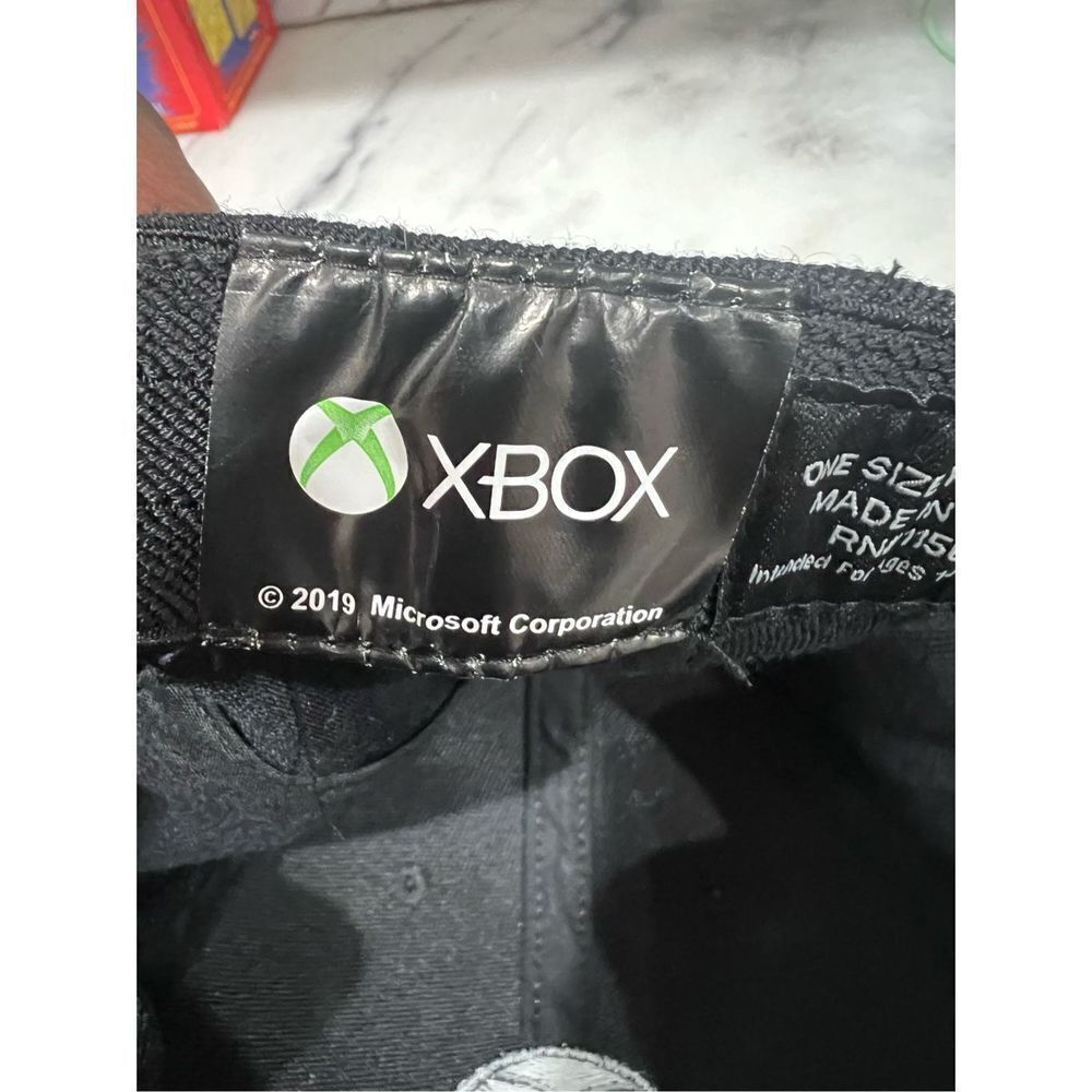 Xbox Hat Cap Mens Fitted Black Green Microsoft Video Game Promo Console Gaming - Picture 6 of 7